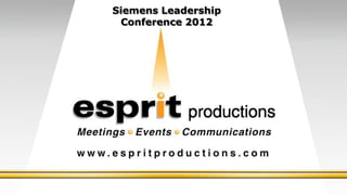 Siemens Leadership
 Conference 2012
 