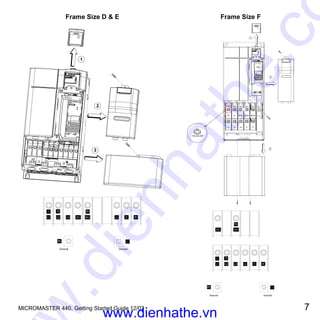 MICROMASTER 440, Getting Started Guide 12/02 7
Frame Size D  E Frame Size F

!
19 mm AF
www.dienhathe.vn
www.dienhathe.co
 