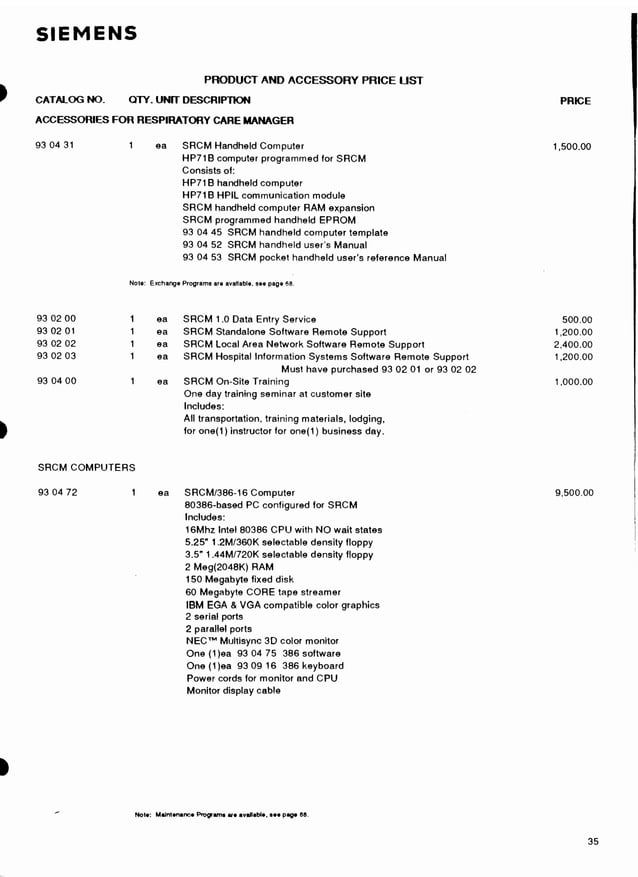 Siemens product & accessory price list | PDF