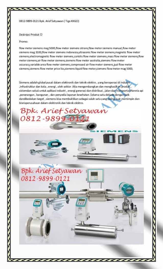 081298990121 (Bpk. Arief) siemens flow meter mag 5000 price,siemens