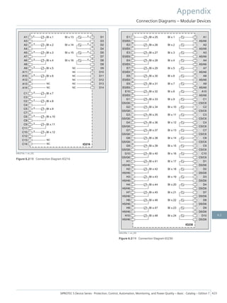 [tdio216x, 1, en_US]
Figure 6.2/18 Connection Diagram IO216
[tdio230x, 1, en_US]
Figure 6.2/19 Connection Diagram IO230
Appendix
Connection Diagrams – Modular Devices
SIPROTEC 5 Device Series ⋅ Protection, Control, Automation, Monitoring, and Power Quality – Basic ⋅ Catalog – Edition 7 423
6.2
 