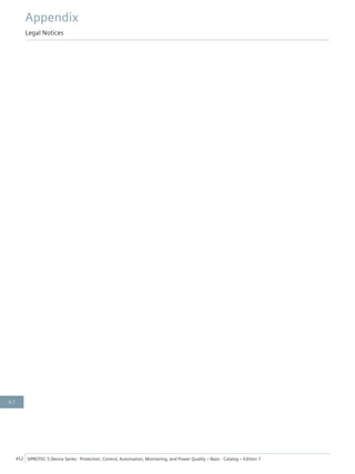 Appendix
Legal Notices
452 SIPROTEC 5 Device Series ⋅ Protection, Control, Automation, Monitoring, and Power Quality – Basic ⋅ Catalog – Edition 7
6.7
 