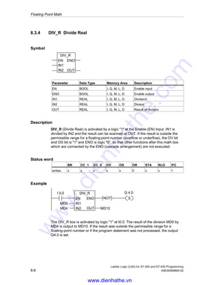 Siemens s7 300-400-ladder logic (lad) for s7-300 and s7-400 programming ...