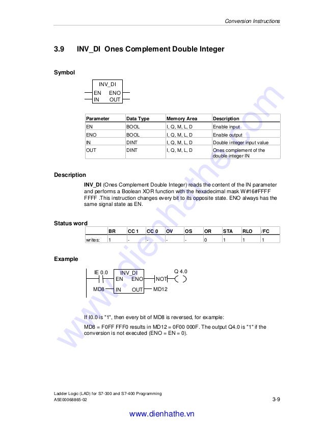 Siemens s7 300400ladder logic (lad) for s7300 and s7400 programmi…