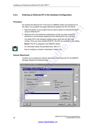 Simatic Net Configuration Siemens s7 300-400-simatic net - ncm for industrial ethernet | PDF