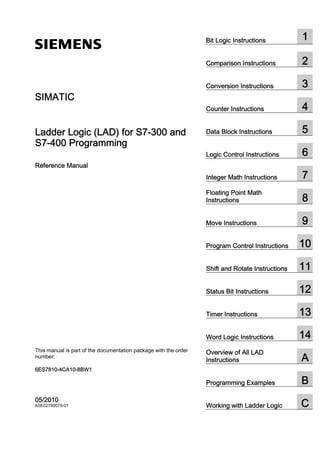 Siemens s7 300 programming instruction | PDF