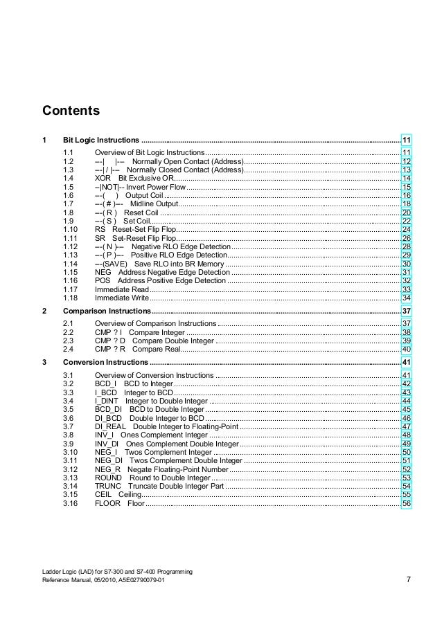 Siemens s7 300 programming instruction