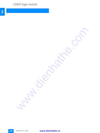 LOGO! logic module
2/18 Siemens ST 70 · 2005
2
www.dienhathe.vn
www.dienhathe.com
 