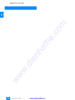 SIMATIC S7-200
3/56 Siemens ST 70 · 2005
3
www.dienhathe.vn
www.dienhathe.com
 