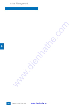 Asset Management
8/6 Siemens ST PCS 7 · April 2005
8
www.dienhathe.vn
www.dienhathe.com
 
