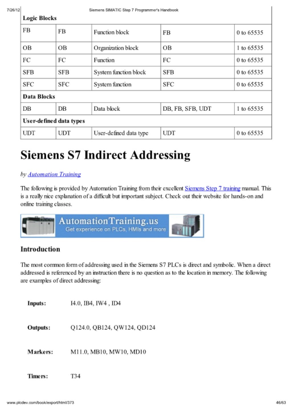 Siemens simatic step_7_programmers_handbook | PDF