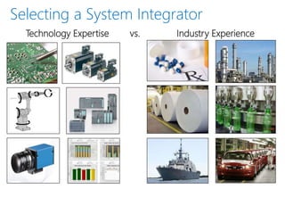Selecting a System Integrator
Technology Expertise vs. Industry Experience
 
