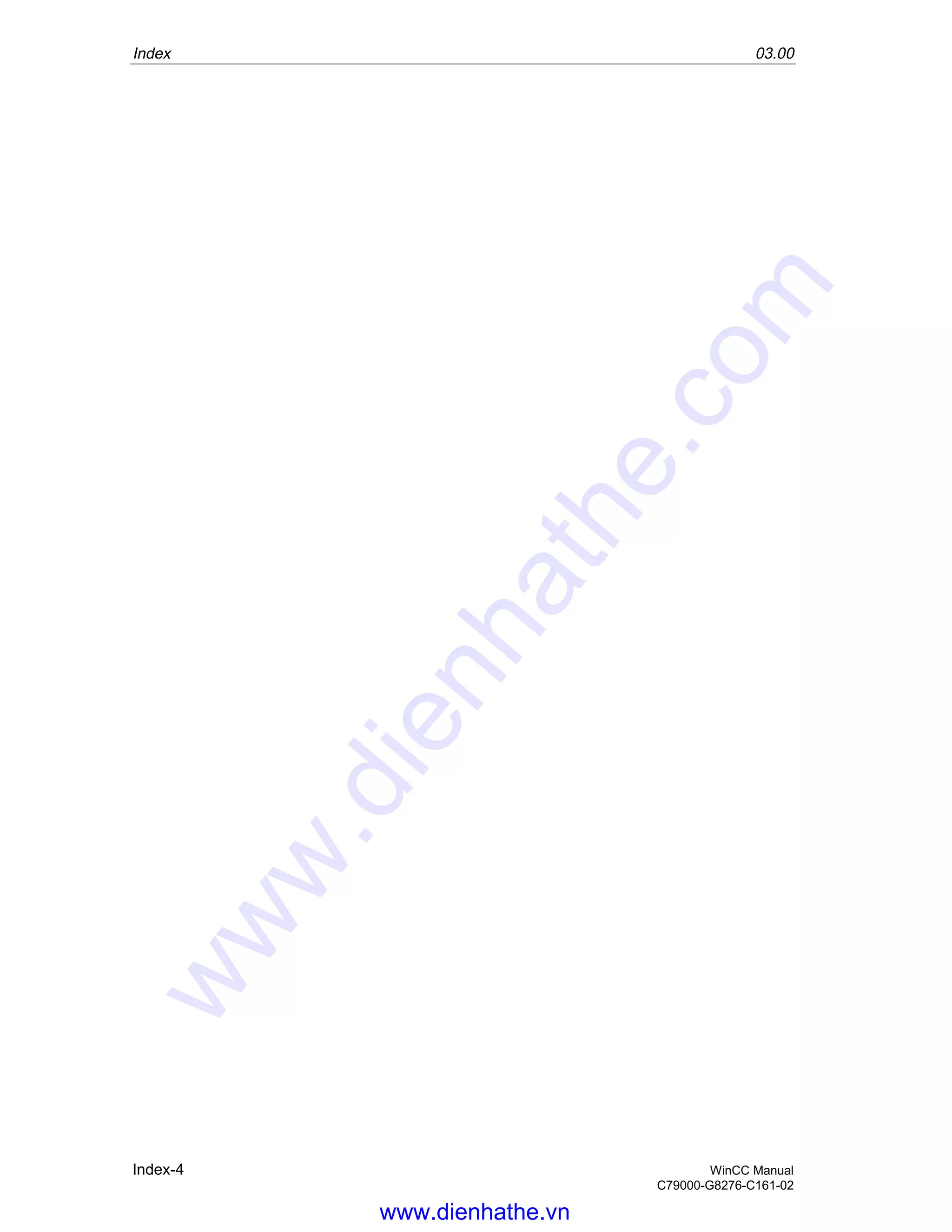 Index 03.00
Index-4 WinCC Manual
C79000-G8276-C161-02
www.dienhathe.vn
www.dienhathe.com
 