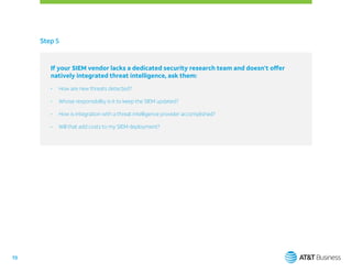 SIEM evaluator guide for soc analyst