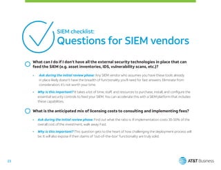 SIEM evaluator guide for soc analyst