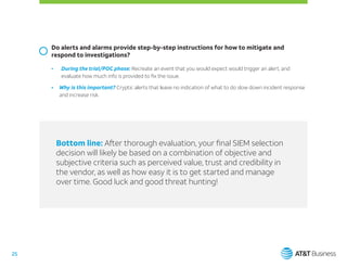SIEM evaluator guide for soc analyst