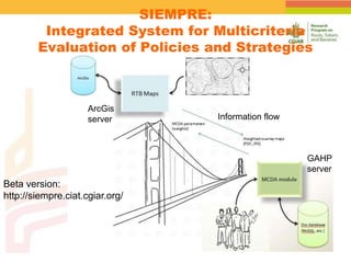 SIEMPRE:  A GIS aided multi-criteria decision analysis application for setting priorities