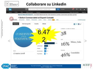 © ACEF Associazione Culturale Economia e Finanza
Riproduzione vietata - Tutti i diritti riservati

Collaborare su Linkedin

6.47
2

Tour ACEF 2013/2014 – Organizzazione per lo Studio Professionale
Siena – 31 ottobre 2013

 