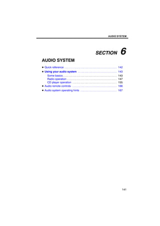 AUDIO SYSTEM




                                                                    SECTION                        6
AUDI...