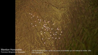 Mention Honorable:
Francisco Mingorance (Espagne)
Vol de flamants roses, après des pluies torrentielles qui ont nettoyé la rivière. (RioVol de flamants roses, après des pluies torrentielles qui ont nettoyé la rivière. (Rio
Tinto, Espagne)Tinto, Espagne)
 