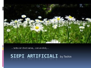 SIEPI ARTIFICIALI by Techin
… tutto cio’ che ti serve,.. con un click,…
 