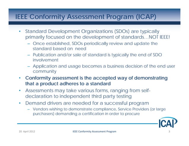 ICAP and Standards Implementation | PDF