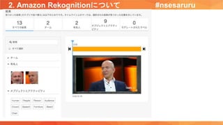 2. Amazon Rekognitionについて #nsesaruru
 