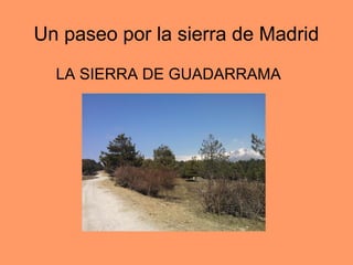 Un paseo por la sierra de Madrid
LA SIERRA DE GUADARRAMA
 