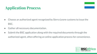 Sierra Leone BSC Certificate Procedure BSC Africa | PDF