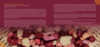 SLOW FOOD KENEMA KOLA PRESIDIUM
Local names: kola, akola, twii, worray, worro, uthukay, goroh
Scientific name: Kola nitida
The kola nut’s name might recall the world’s most globalized beverage, but the two have little in com-
mon. The kola nut is the fruit of the kola tree, which belongs to the same family as cacao, Sterculi-
aceae. The tree is native to the tropical forests of West Africa, and still grows wild in Sierra Leone and
Guinea Bissau. There are around 140 species of kola, but the most widely consumed in Africa are the
wild Cola acuminata, also known as small or bitter kola, and the cultivated Cola nitida, known as big
kola or kola nut. Cola acuminata is brown, while Cola nitida can be of different colours, ranging from
yellow to pink to red when fresh and from brown to dark red when dried. The fruits contain caffeine,
kolatin, theobromine and tannic acid.
For centuries this fruit has been a vital part of different areas of daily life and given it important sym-
bolic meaning; it is used in religious practices, as a sexual stimulant and in social customs. In Sierra Leo-
ne, kola nuts are consumed during rites and ceremonies, to welcome guests, as a symbol of friendship,
to seal an agreement or to mark reconciliation. During Ramadan, soft drink producers make a kind of
ginger ale with water, ginger, kola, chilli and sometimes sugar. They only use white kola, because oddly
its juice is darker red in colour than other types of kola nuts.
Kola is used in traditional medicine; chewing a piece after meals helps digestion, and the caffeine in
the fruits aids concentration. It is also used to reduce hunger pangs. The Mandingo and Temne ethnic
groups also use the nuts as a brown dye for fabrics, after they have been ground and soaked in water.
In the south-eastern regions of Sierra Leone (Kenema and Kailahun districts), Cola nitida is grown
intercropped with coffee and cacao, smaller plants that like the shade cast by the large kola tree. The
fruits are picked twice a year, between July and September and December and February. After the
harvest the fruits are cut open to extract the nuts.
One fruit contains 8 to 10 nuts, each protected by a yellow skin. To remove this, the nuts are laid out
on the ground on a mat, covered with banana or mango leaves, and soaked with water. The skin rots
in about a week, making it easy to remove. The nuts are then washed with fresh water before being
stored in baskets or sacks lined with fresh mango leaves.
The humidity of the leaves is essential to stop the nuts drying out, and thus the nuts can be kept for
more than six months and easily transported.
Kola nuts from south-eastern Sierra Leone are known for their flavour and texture (crisp rather than
fibrous), and many traders come to Kenema from as far away as Senegal, Guinea and Mali.
Imagetiréed’unephotode©PaolaViesi
 