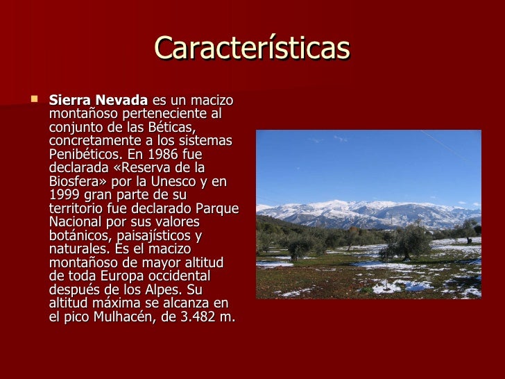 Sierra nevada Parque nacional Sierra nevada Parque nacional