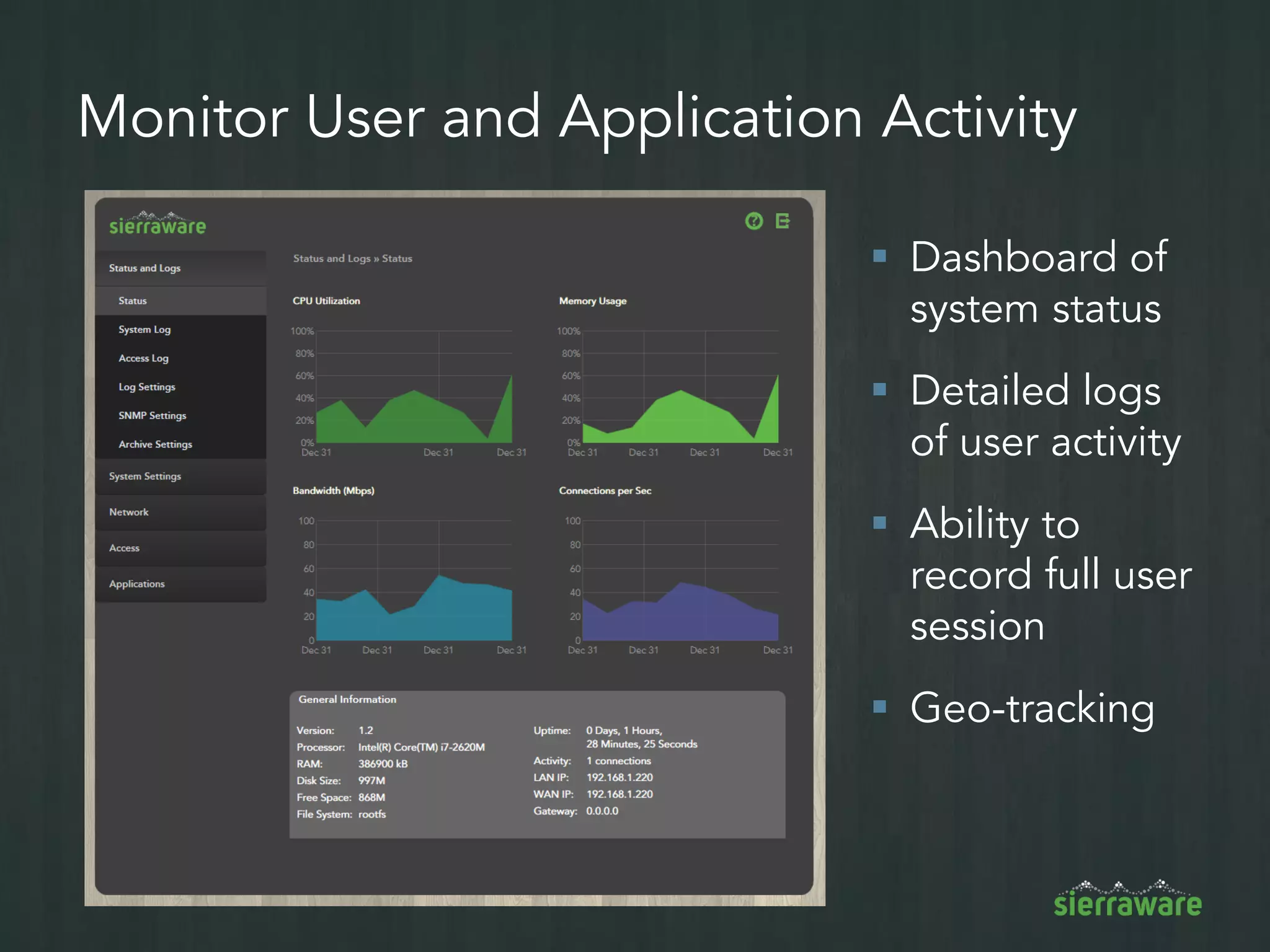 Mobile Security
Checklist
4096 Bit SSL
 Prevent data breaches and leaks
Privacy and data loss
Address regulations such
as SOX and FINRA
Secure remote access
Address NIST SP 800-53
and ISO/IEC 27002
 