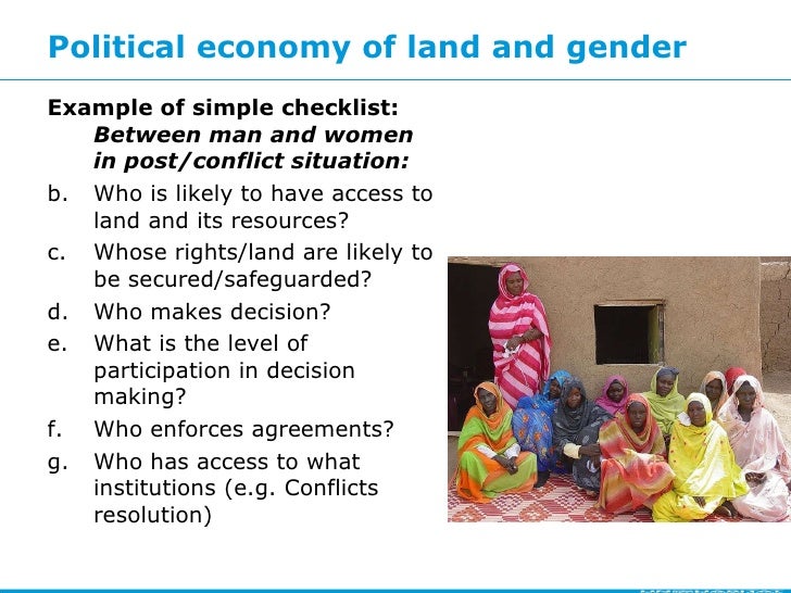 Political Economy of Land and Conflicts