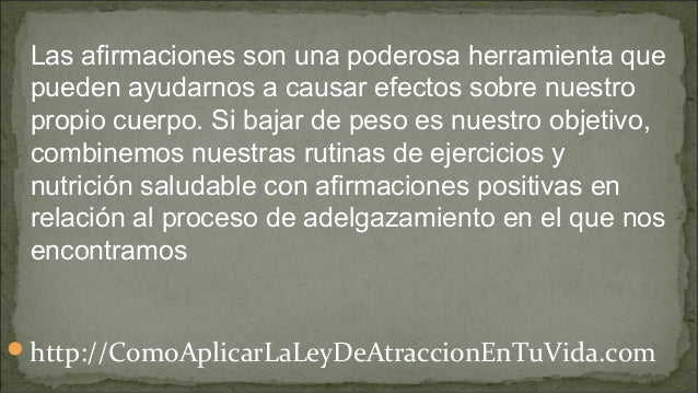 Afirmaciones de louise hay para bajar de peso