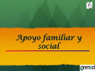 Apoyo familiar yApoyo familiar y
socialsocial
 
