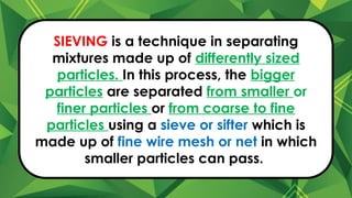 Under Seiving Sifter Process.pdf Sieving-PPT.pptx classroom observation grade 6 | PPTX