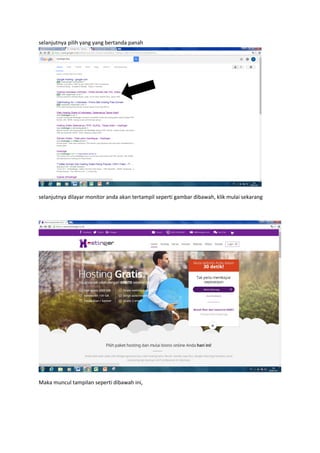 selanjutnya pilih yang yang bertanda panah
selanjutnya dilayar monitor anda akan tertampil seperti gambar dibawah, klik mulai sekarang
Maka muncul tampilan seperti dibawah ini,
 