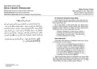 Şifa-i Şerif Dersi, 13 Aralık 2015