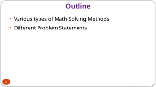 Liner block code related math solve using various method. | PPTX