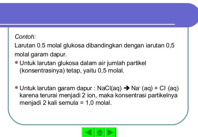 Sifat koligatif elektrolit dan non elektrolit