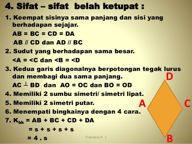 Sifat Sifat Bangun Datar Segiempat
