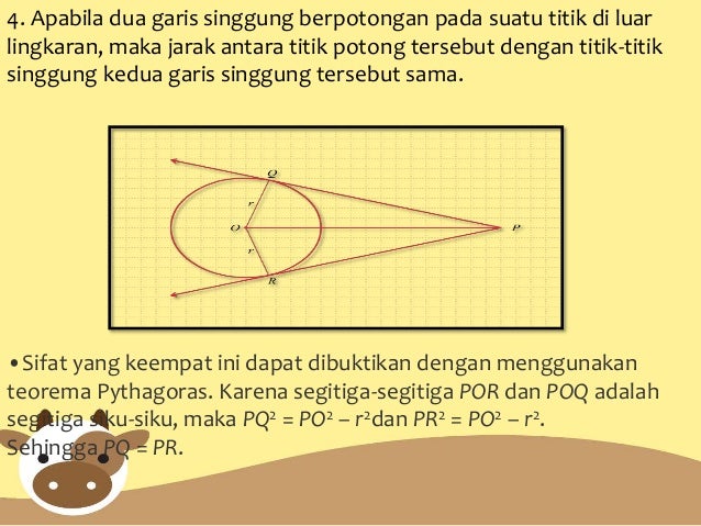 Sifat Sifat Garis Singgung Lingkaran