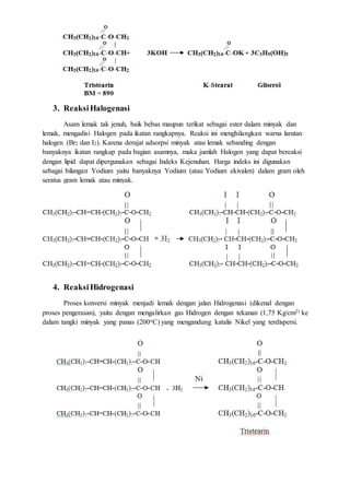 Sifat fisik,kimia, peran lemak dan minyak