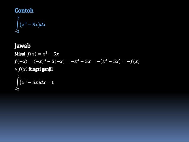 Sifat Khusus Integral Tentu