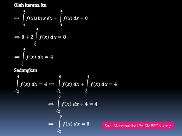 Sifat Khusus Integral Tentu