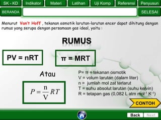 Sifat koliatif larutan non elektrolit dan elektrolit | PPT