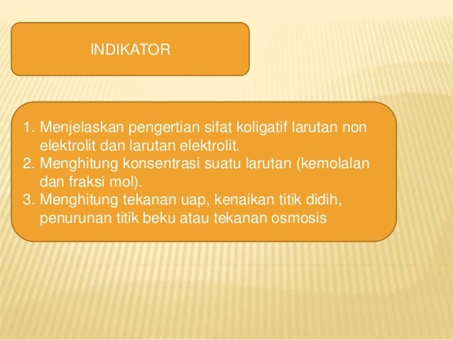 Sifat Koligatif Larutan
