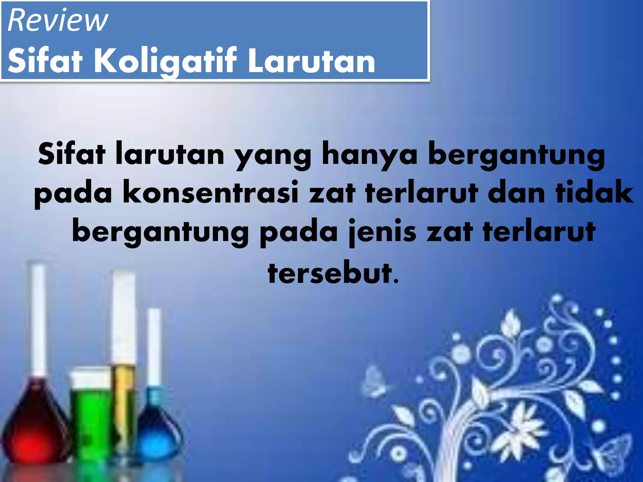 Sifat koligatif larutan | PPTX