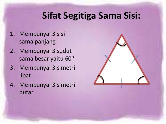 Sifat Segitiga Simetri Lipat Putar Sifat Segitiga Simetri Lipat Putar