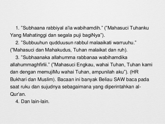Subhana Rabbiyal A'la Wabihamdih Artinya - Rumah Belajar